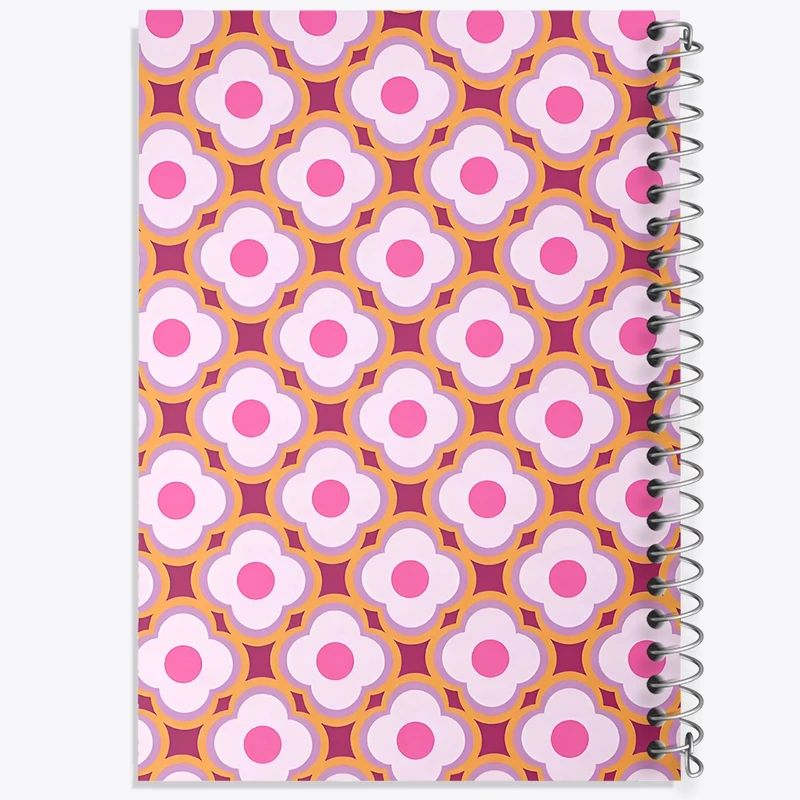 دفتر ژورنال نویسی 50 برگ خندالو مدل نقطه ای طرح پترن گل گلی کد N6695
