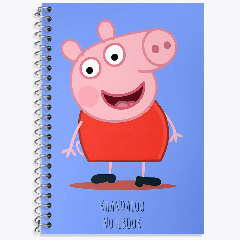 دفتر زبان دوخط 50 برگ خندالو طرح انیمیشن پپا پیگ (Peppa Pig) کد N9225