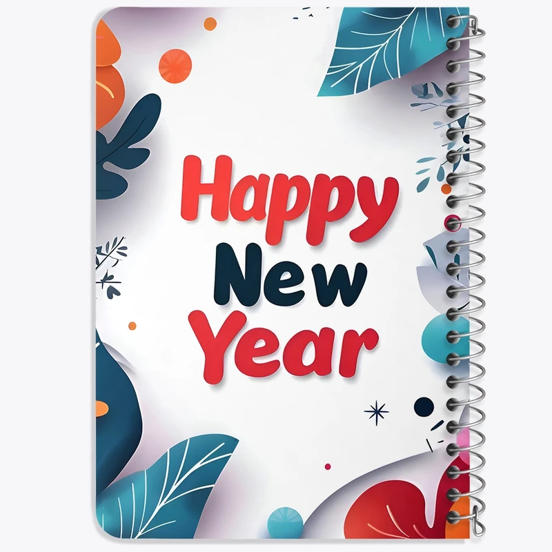 دفتر یادداشت 50 برگ خندالو طرح Happy New Year کد F8938