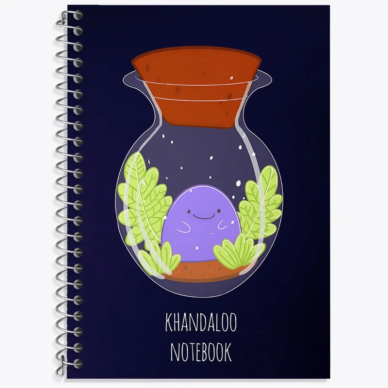 دفتر زبان 50 برگ خندالو مدل سه خط طرح فانتزی کد N8175