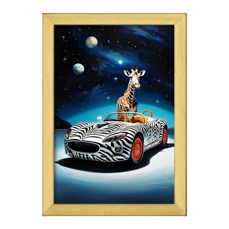 تابلو خندالو طرح زرافه انتزاعی کد F10058