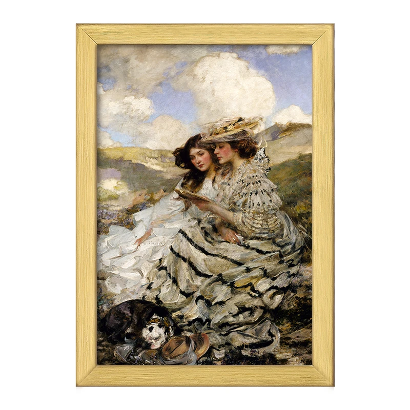 تابلو خندالو طرح نقاشی در تپه های شنی اثر جیمز جبوسا شانون کد F12484