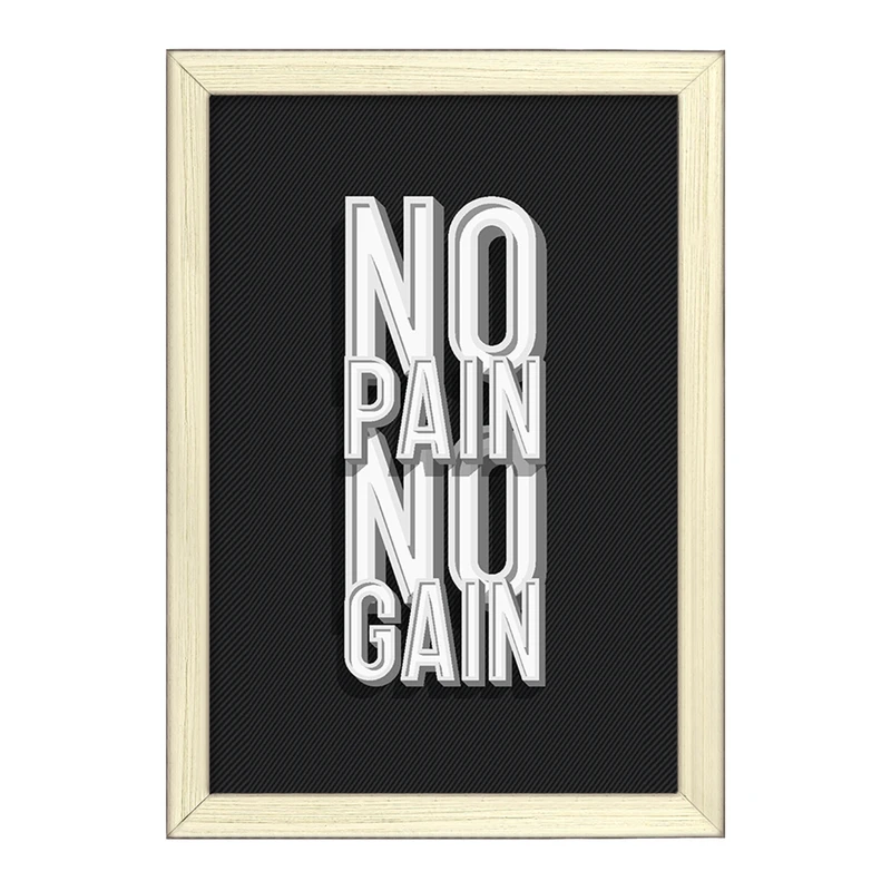 تابلو خندالو طرح No Pain No Gain کد F704