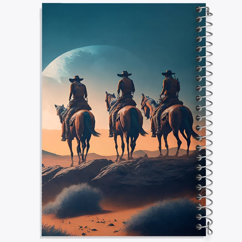 دفتر شطرنجی 50 برگ خندالو طرح کابوی‌های فضایی (Space cowboys) کد N8049