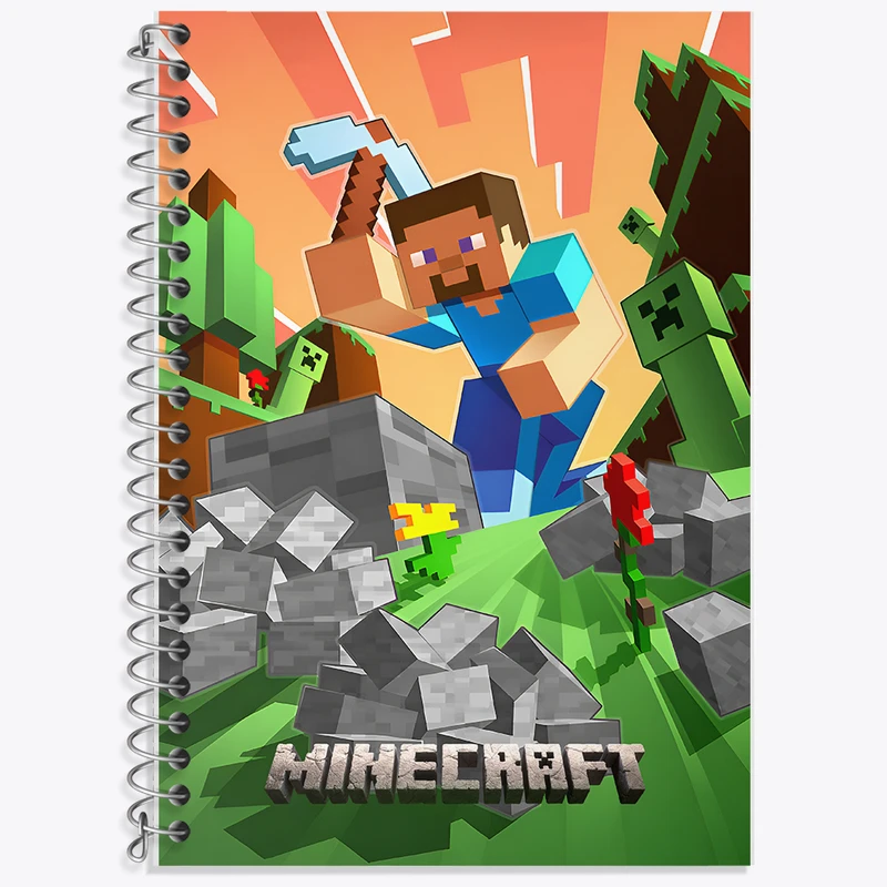 دفتر نت موسیقی 50 برگ خندالو طرح ماینکرافت (Minecraft) کد F14082