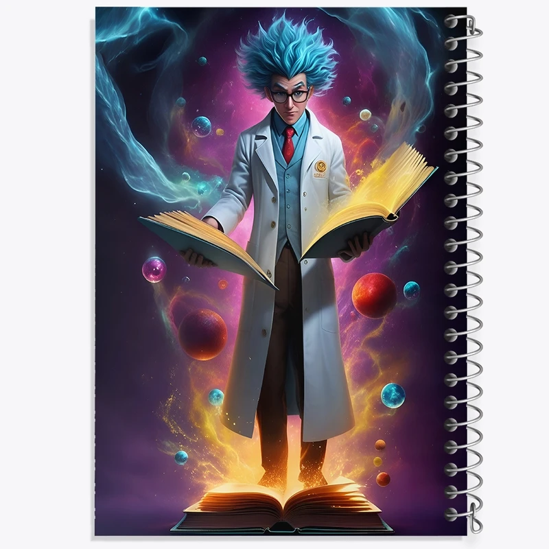 دفتر شطرنجی 50 برگ خندالو طرح ریک و مورتی کد F10457