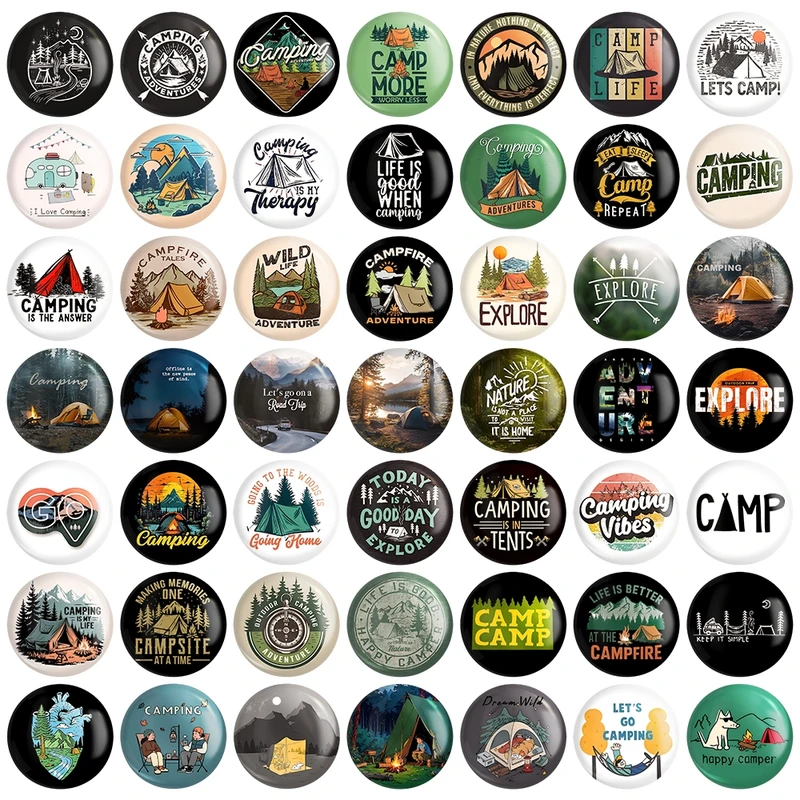 مگنت خندالو مدل کمپینگ و طبیعت گردی کد 192 مجموعه 49 عددی