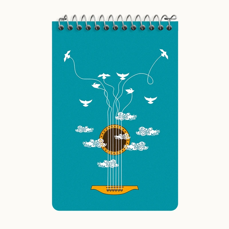 دفتر یادداشت 50 برگ خندالو طرح گیتار کد F4986