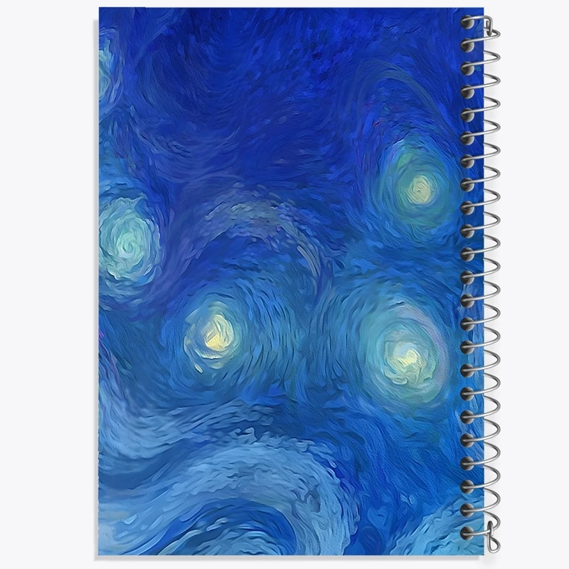 دفتر طراحی 50 برگ خندالو طرح شب پر ستاره ونگوگ کد F1347