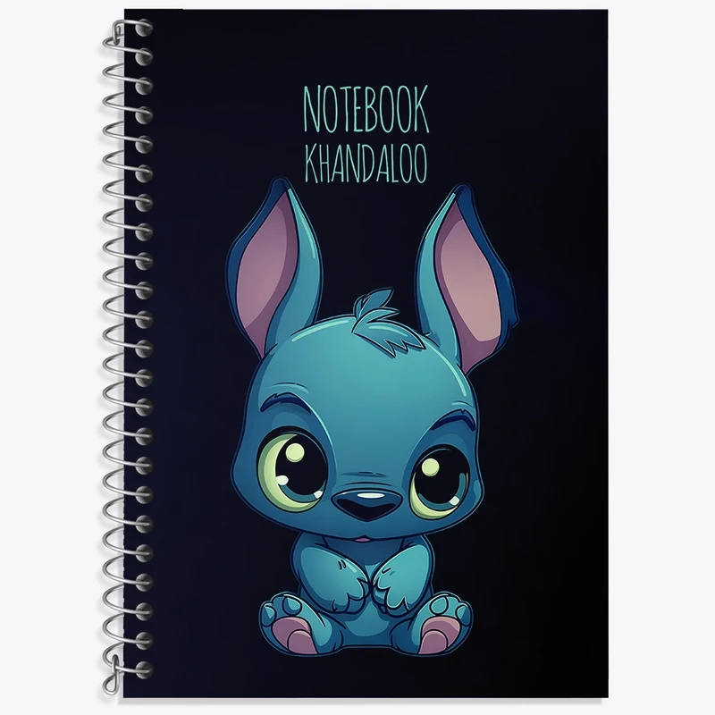 دفتر زبان 50 برگ خندالو مدل سه خط طرح لیلو و استیچ کد N7827