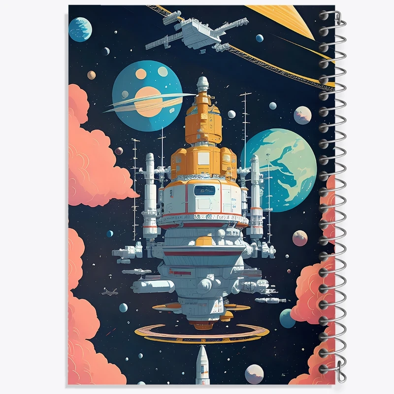 دفتر طراحی 50 برگ خندالو طرح مرکز فضایی کد F4583