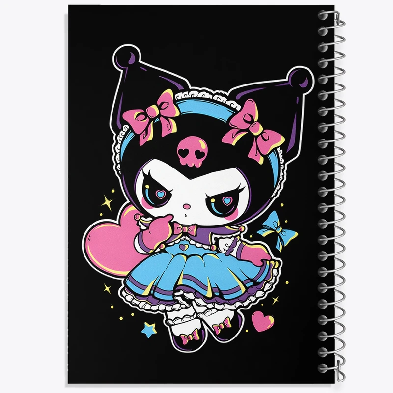 دفتر شطرنجی 50 برگ خندالو طرح کرومی (Kuromi) کد N7810