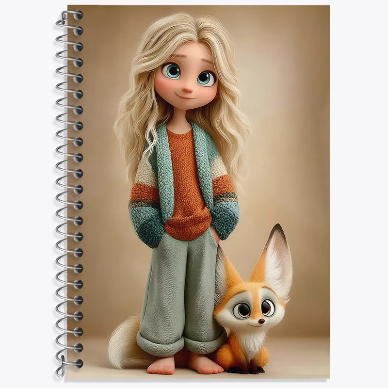 دفتر نت موسیقی 50 برگ خندالو طرح دخترانه بامزه کد N8379