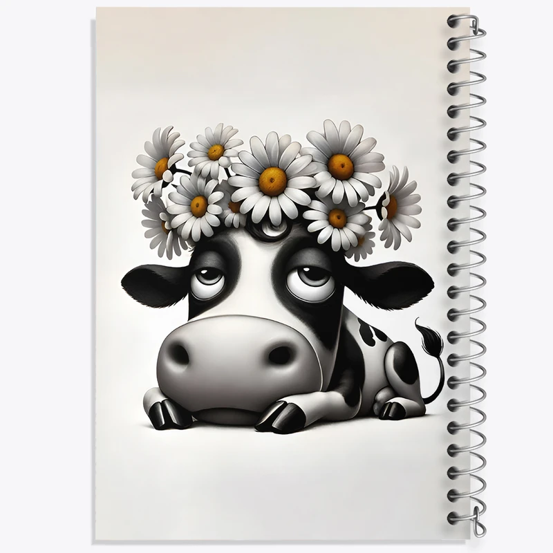 دفتر مشق 100 برگ خندالو طرح گاو خسته کد N7074