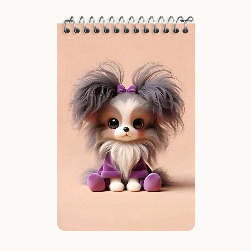 دفتر یادداشت 50 برگ خندالو طرح سگ کیوت کد F7914