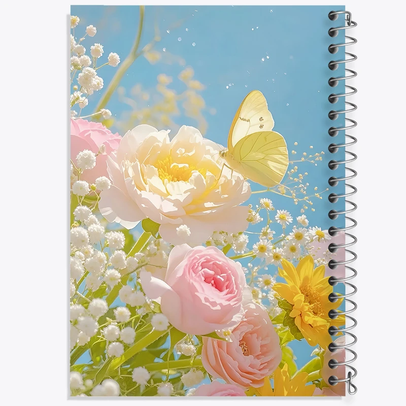 دفتر مشق 50 برگ خندالو طرح گل کد F10918