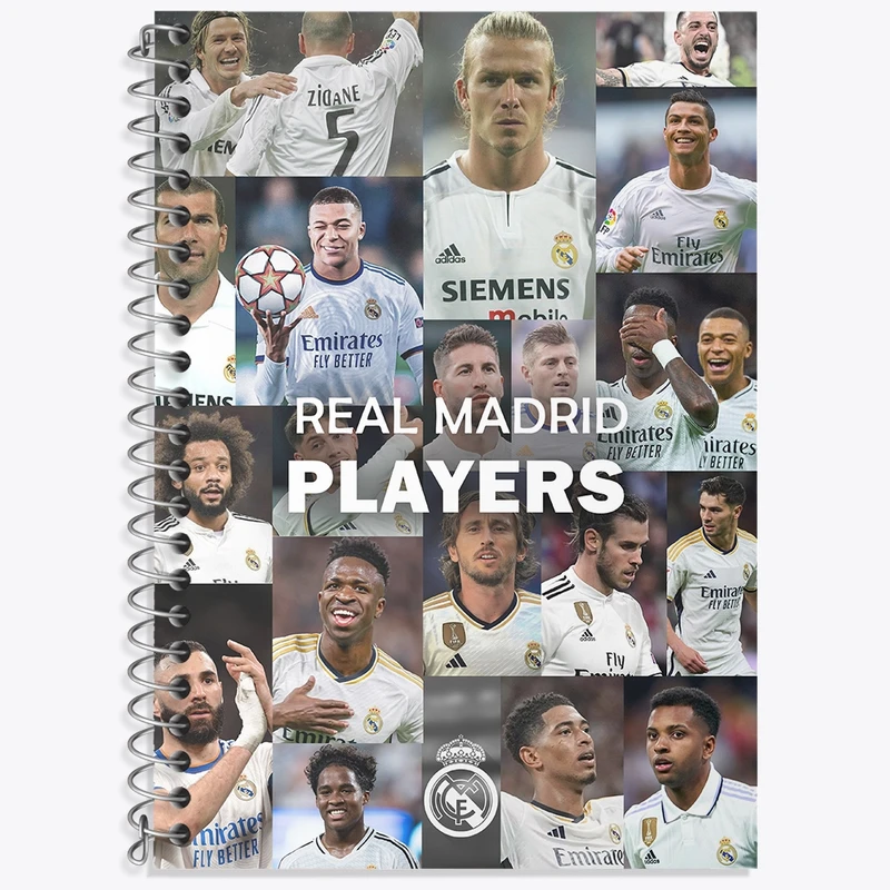 دفتر لغت 50 برگ خندالو طرح بازیکن های رئال مادرید (Real Madrid) کد N9172