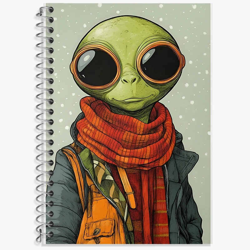 دفتر زبان 50 برگ خندالو مدل سه خط طرح آدم فضایی کد F10529