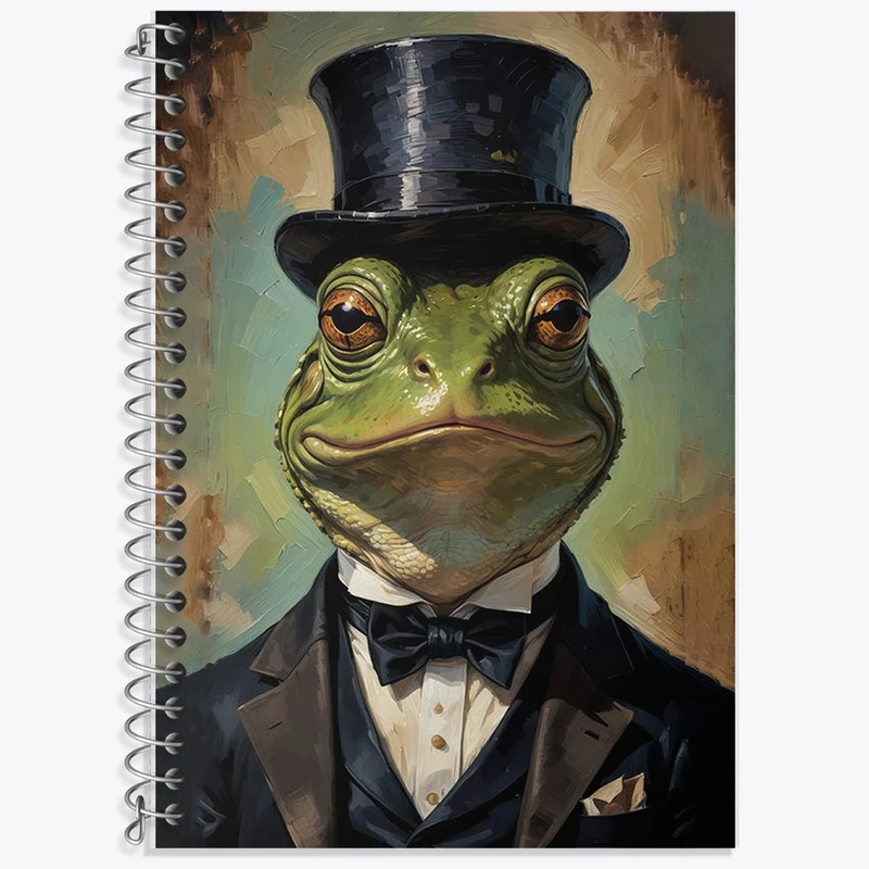 دفتر زبان 50 برگ خندالو مدل سه خط طرح وزغ کد F9249