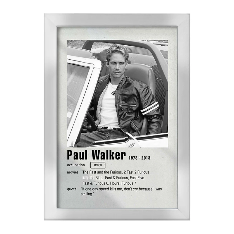 تابلو خندالو طرح پل واکر (Paul Walke) کد F11202