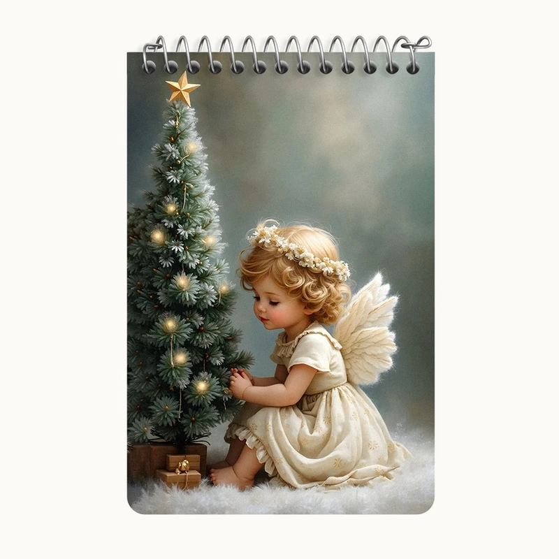 دفتر یادداشت 50 برگ خندالو طرح فرشته ی کیوت کد F8265