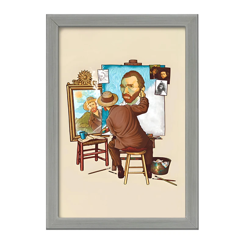 تابلو خندالو طرح ونسان ونگوگ کد F10643