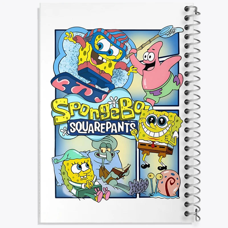 دفتر طراحی 50 برگ خندالو طرح باب اسفنجی کد N3764