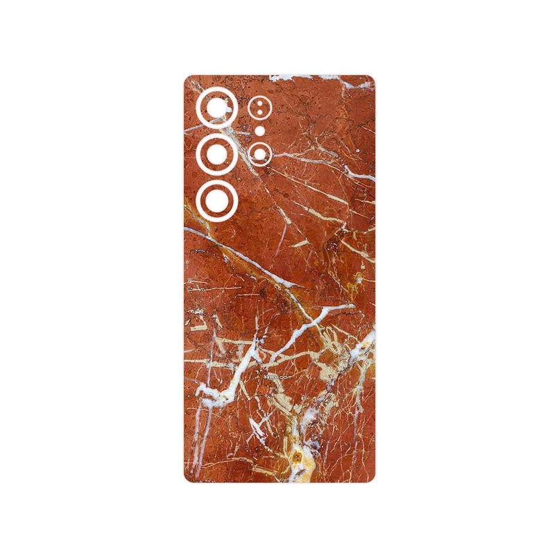 برچسب پوششی ماهوت مدل Red Marble مناسب برای گوشی موبایل سامسونگ Galaxy S25 Ultra