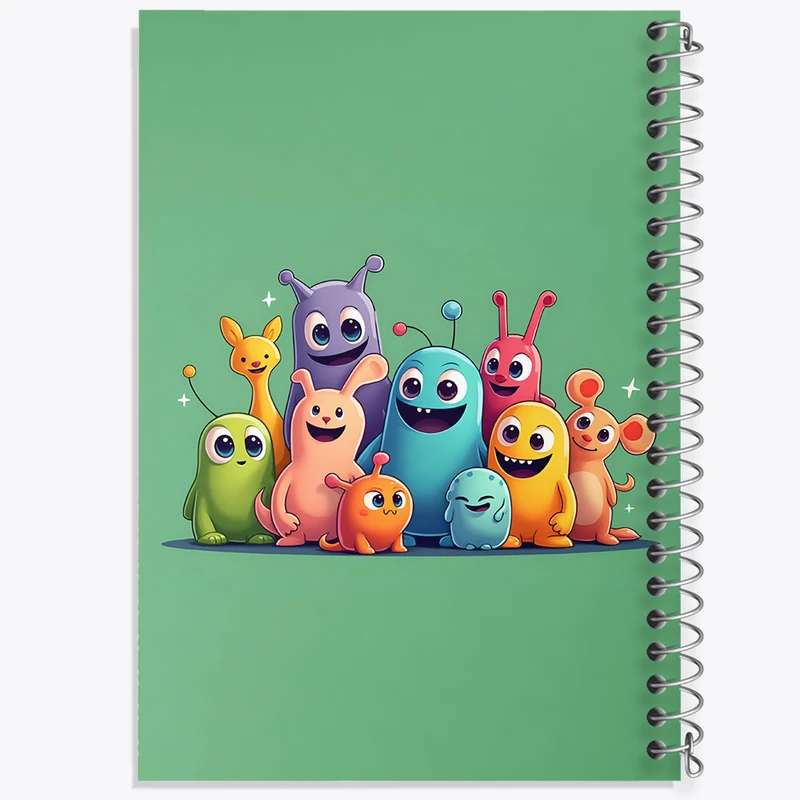دفتر مشق 50 برگ خندالو طرح هیولاهای بامزه کد F3631
