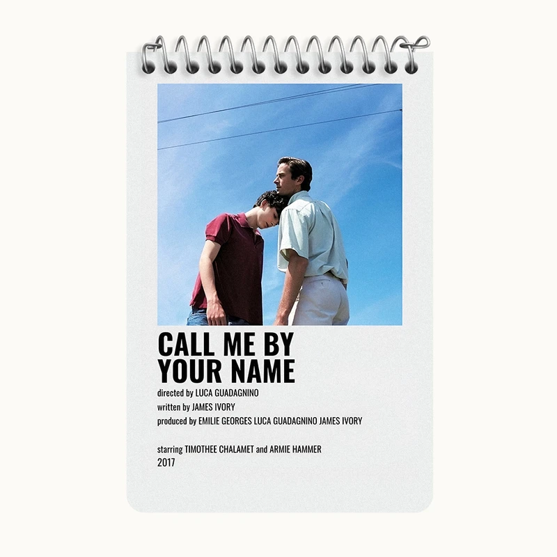 دفتر یادداشت 50 برگ خندالو طرح Call Me by Your Name کد F13312