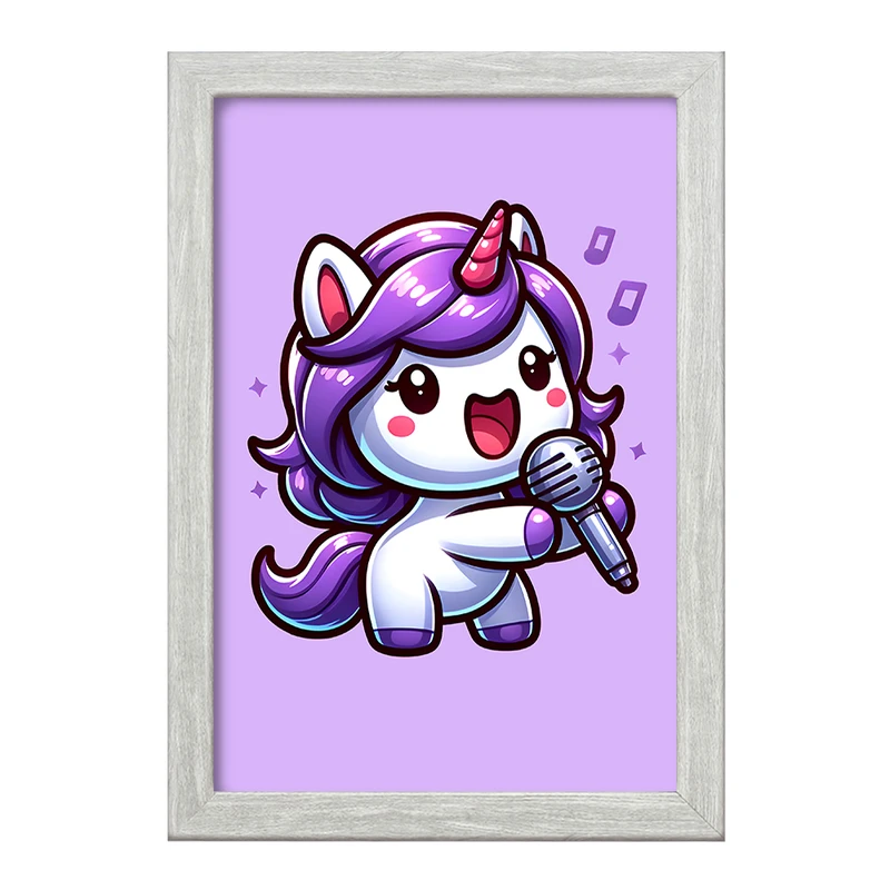 تابلو خندالو طرح اسب تک شاخ کیوت کد F7721