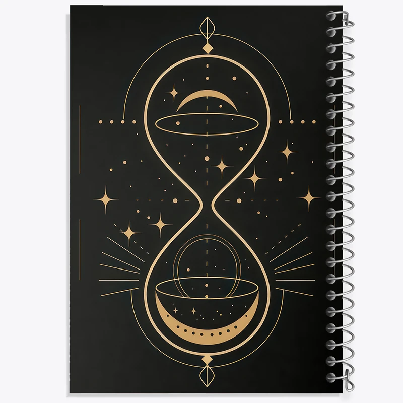 دفتر مشق 50 برگ خندالو طرح ساعت شنی کد F3080