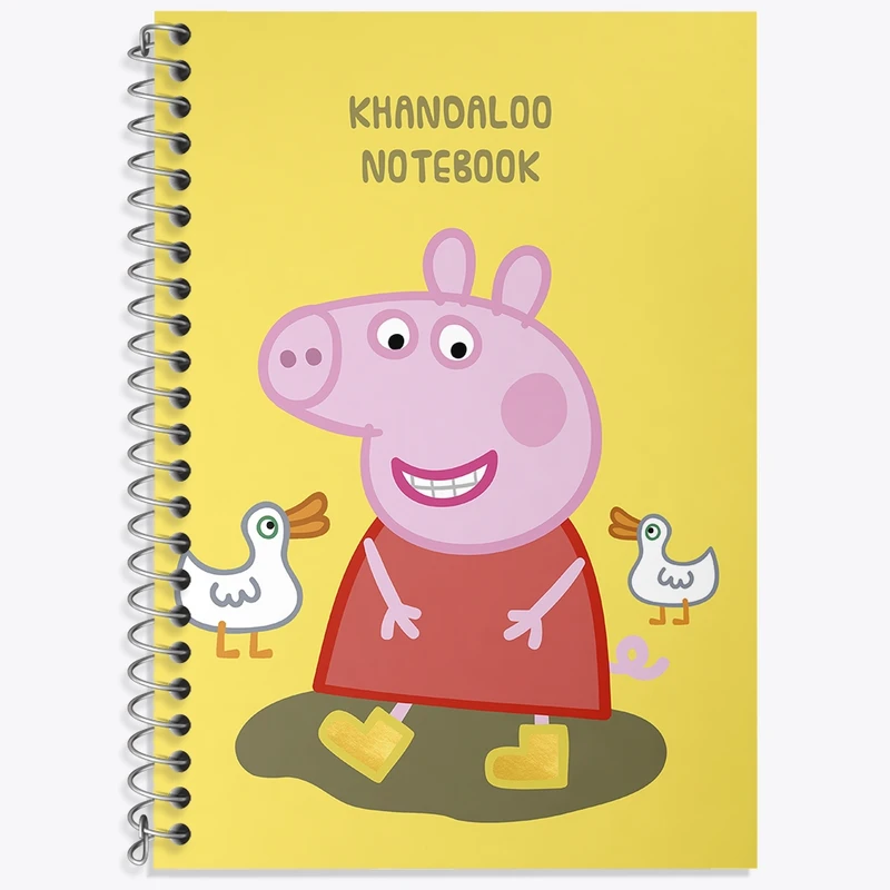 دفتر زبان 50 برگ خندالو مدل سه خط طرح انیمیشن پپا پیگ (Peppa Pig) کد N9266