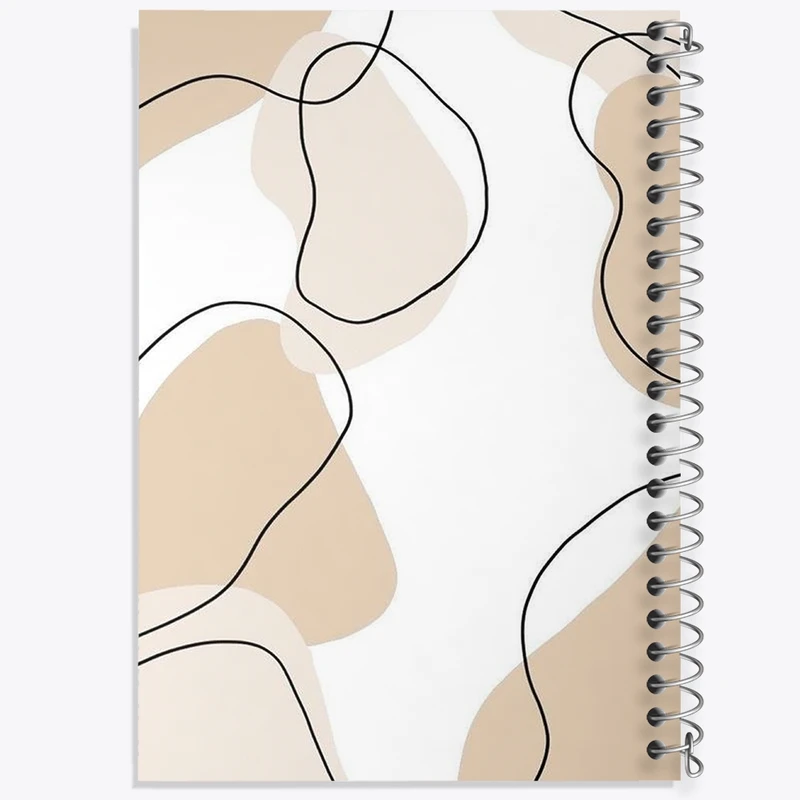 دفتر طراحی 50 برگ خندالو طرح لکه رنگ مینیمال کد N1865