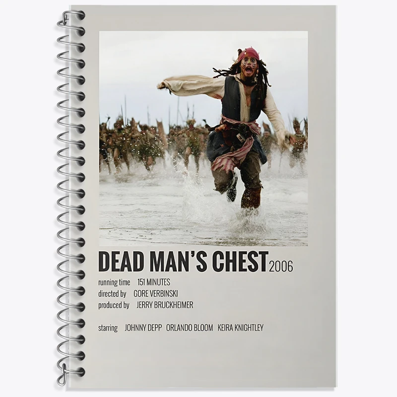 دفتر زبان 50 برگ خندالو مدل دو خط طرح دزدان دریایی کارائیب (Pirates of the Caribbean) کد F13292