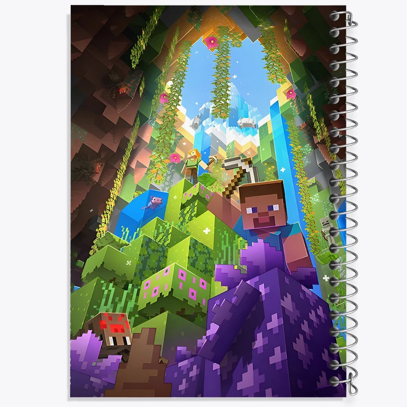 دفتر مشق 50 برگ خندالو طرح ماینکرافت (Minecraft) کد F3546