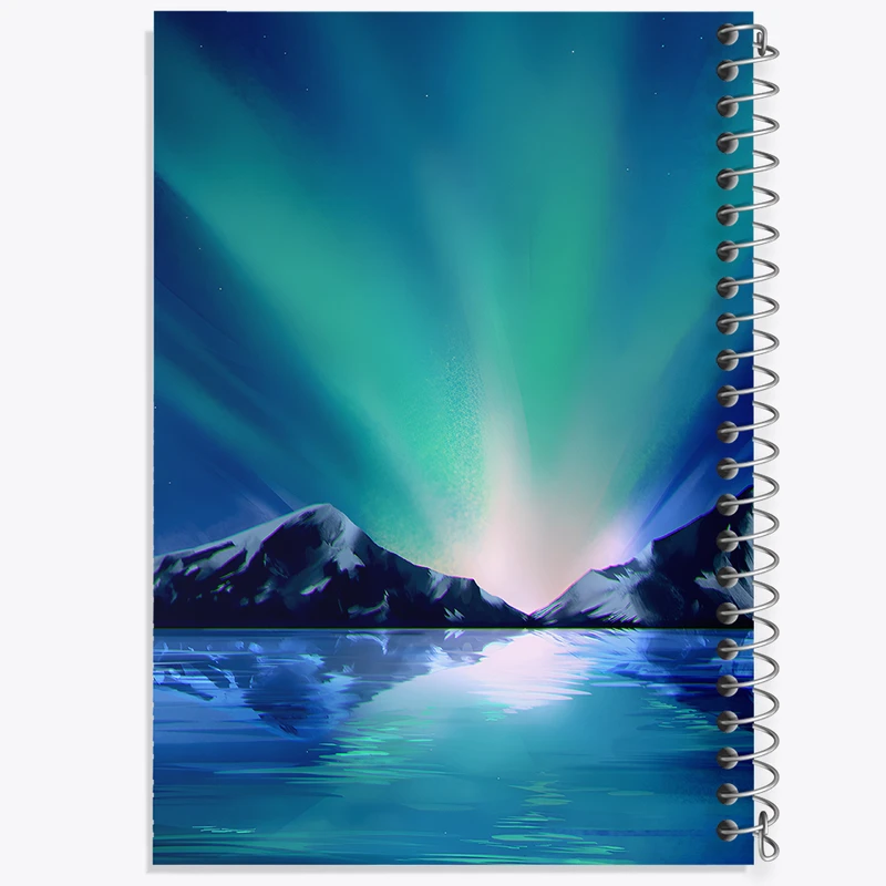 دفتر مشق 100 برگ خندالو طرح شفق قطبی کد F12540