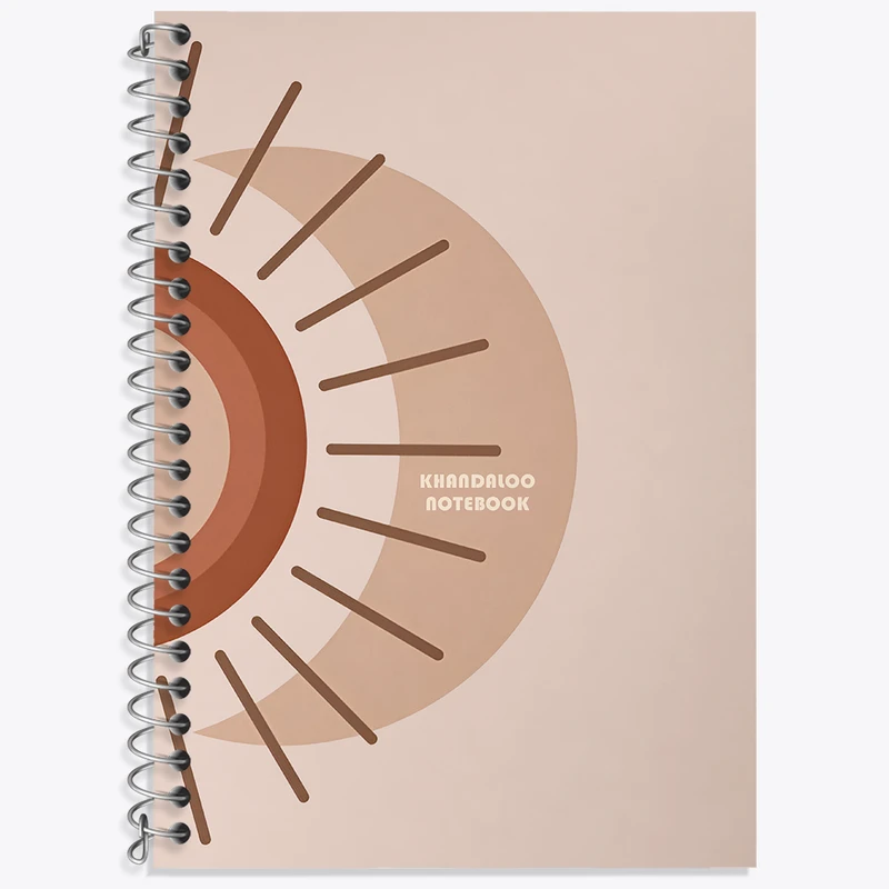 دفتر زبان 50 برگ خندالو مدل دو خط طرح ماه و خورشید کد N8649