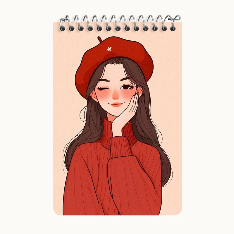 دفتر یادداشت 50 برگ خندالو طرح دخترانه کد F6657