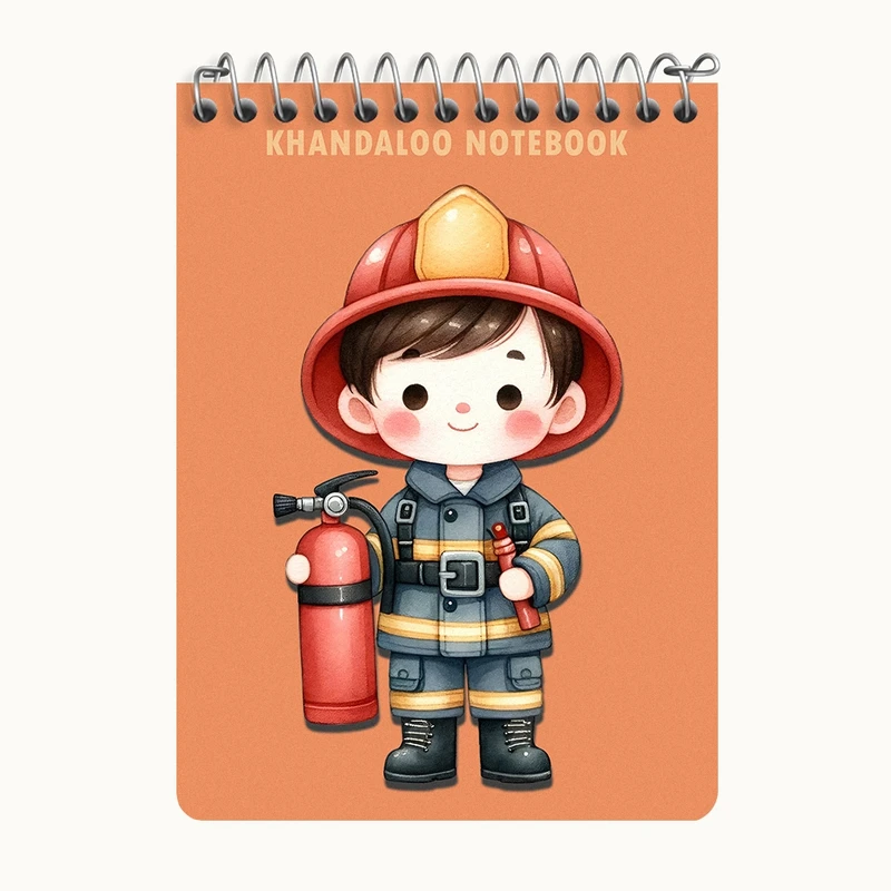 دفتر یادداشت 50 برگ خندالو طرح آتش نشان کیوت کد N5923
