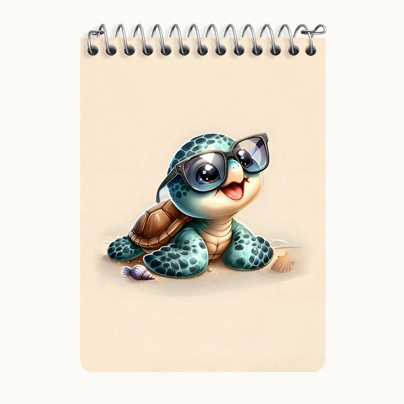 دفتر یادداشت 50 برگ خندالو طرح لاکپشت بامزه کد N6490