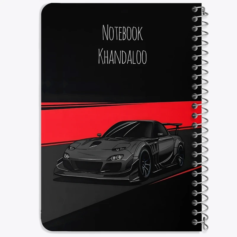 دفتر یادداشت 50 برگ خندالو طرح مزدا (Mazda RX 7) کد N7515