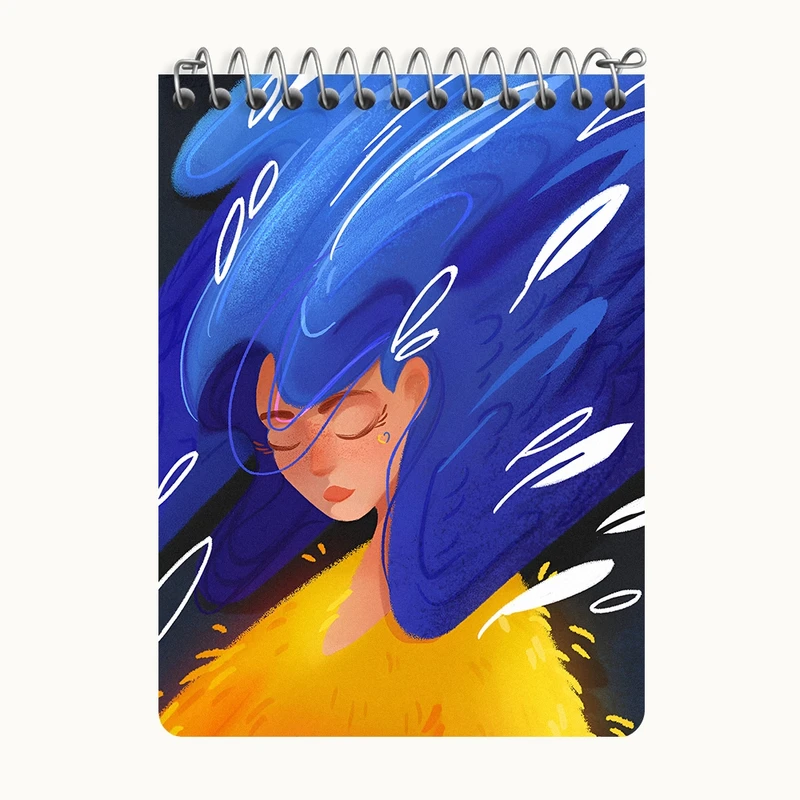 دفتر یادداشت 50 برگ خندالو طرح دخترانه فانتزی کد N8910