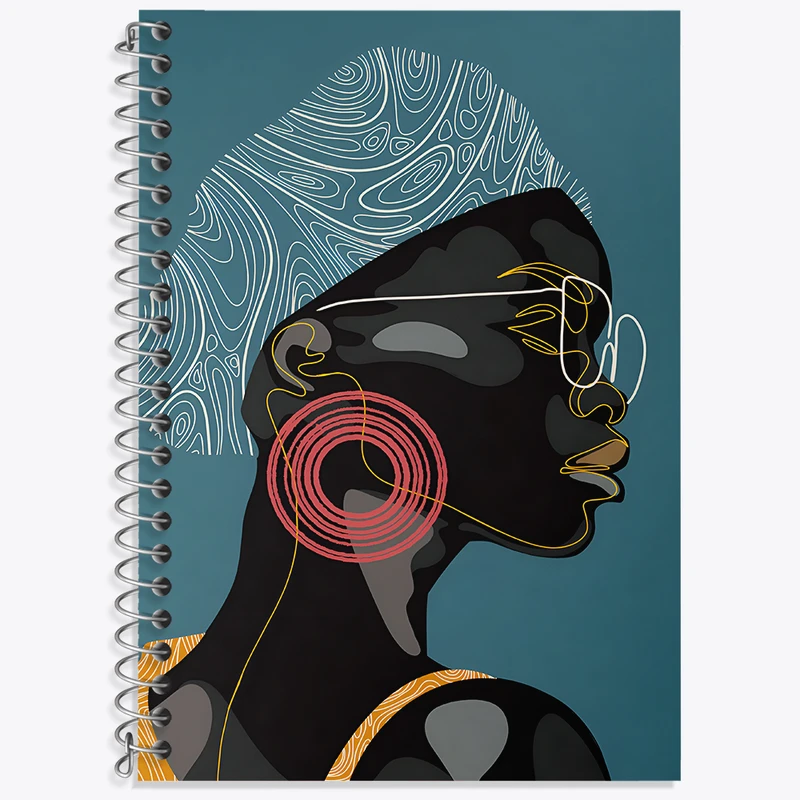 دفتر نت موسیقی 50 برگ خندالو طرح زن آفریقایی کد F4796