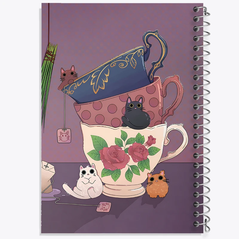 دفتر مشق 50 برگ خندالو طرح گربه بامزه کد N8325