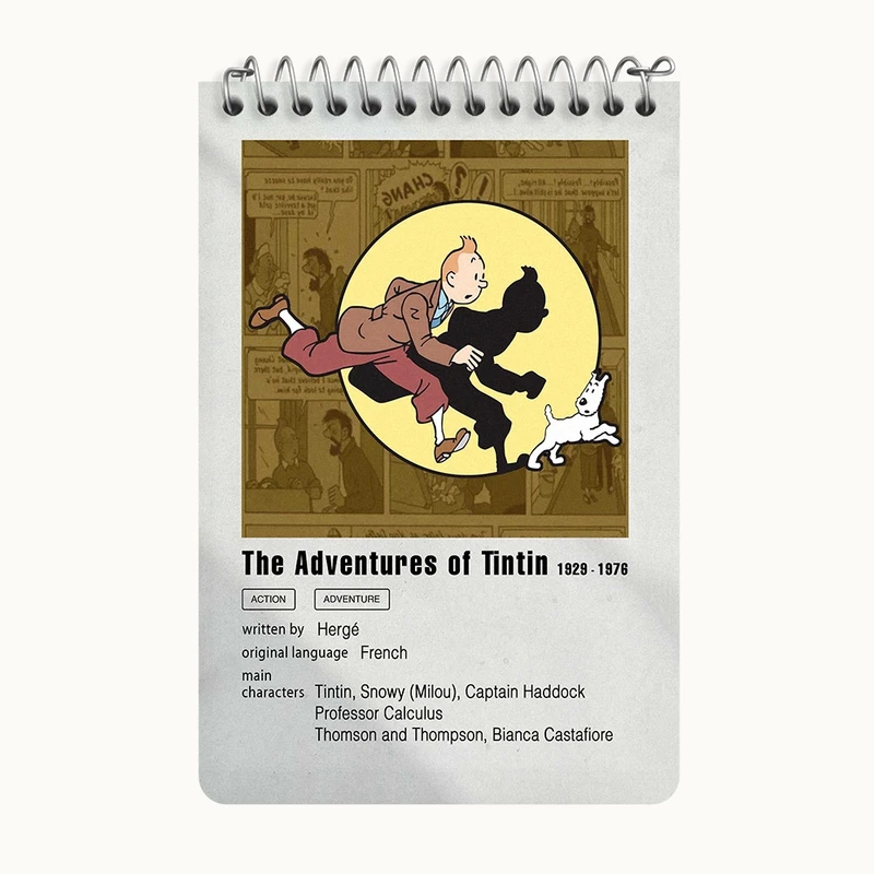 دفتر یادداشت 50 برگ خندالو طرح تن تن (Tintin) کد F11254
