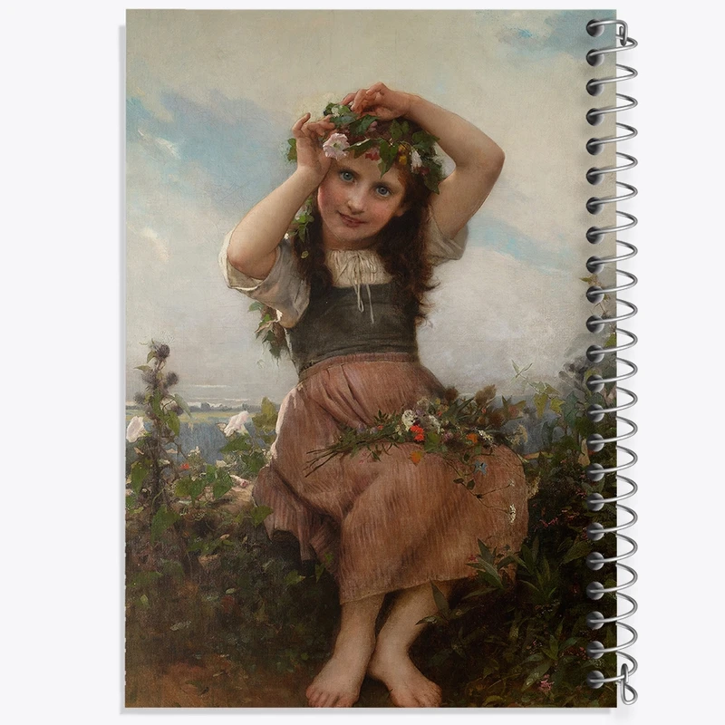 دفتر لیست خرید 50 برگ خندالو طرح نقاشی تاج گلهای وحشی اثر لئون ژان باسیل پررو کد F12372