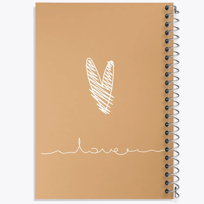 دفتر طراحی 50 برگ خندالو طرح مینیمال عاشقانه کد N160