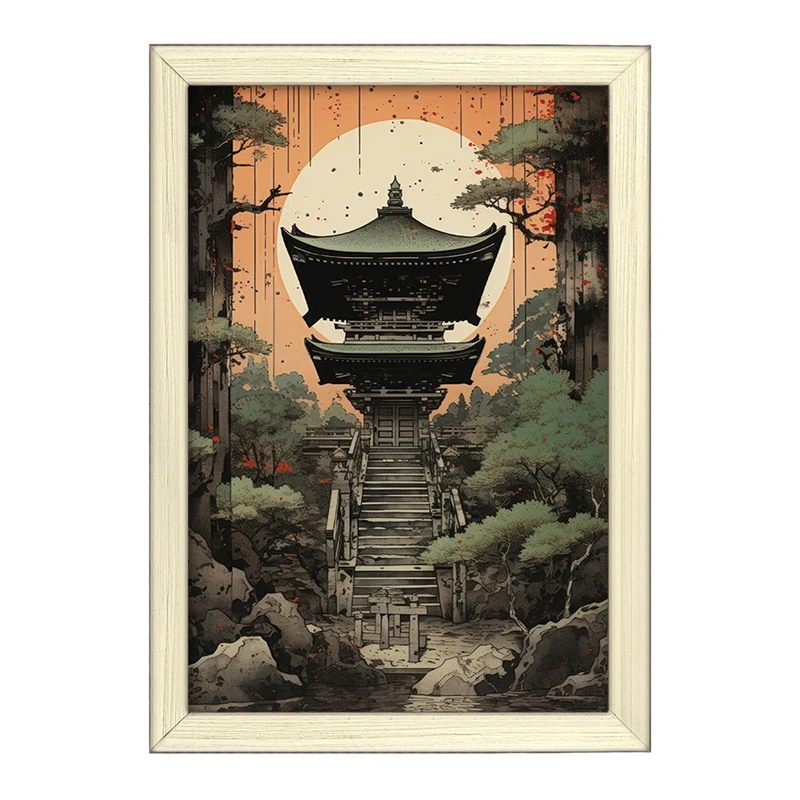 تابلو خندالو طرح خانه ی ژاپنی کد F3578