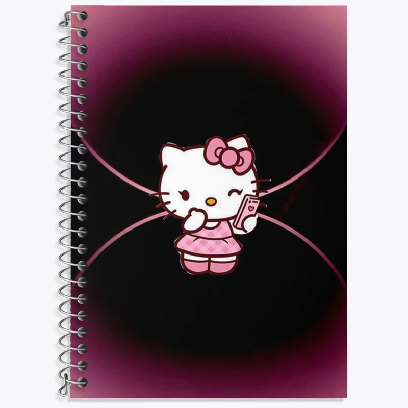 دفتر زبان دوخط 50 برگ خندالو طرح هلو کیتی (Hello Kitty) کد N6800